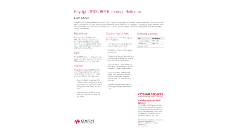 Keysight 81000BR Reference Reflector